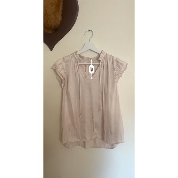 Pookie & Sebastian Silky Cream Top Women’s M Lace Layering Edwardian Regal - Picture 7 of 8